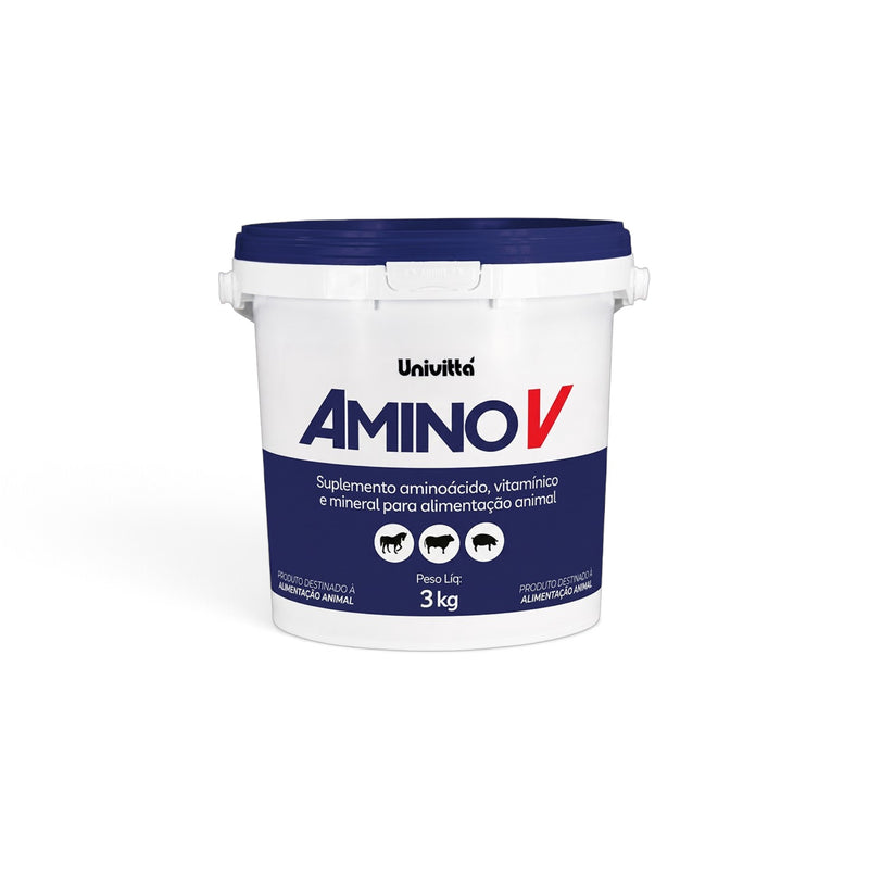 Amino V Univittá 3kg – Suplemento com Aminoácidos, Vitaminas, Minerais e Probióticos