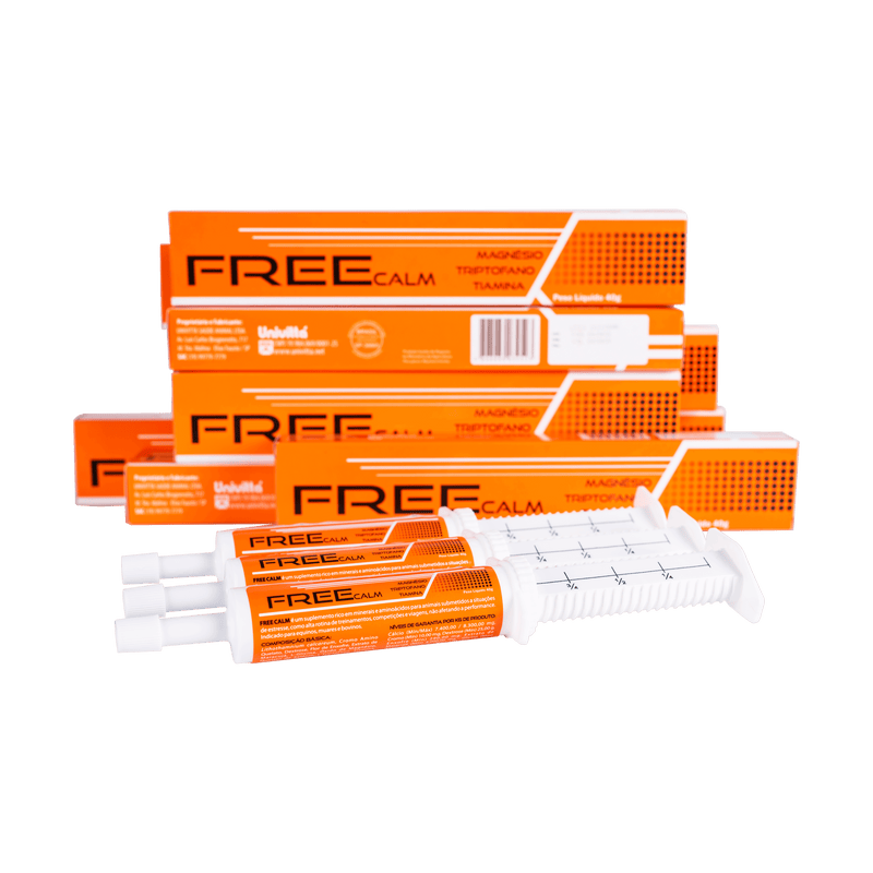 Free Calm Univittá 40g – Suplemento em Pasta para Equinos em Situações de Estresse