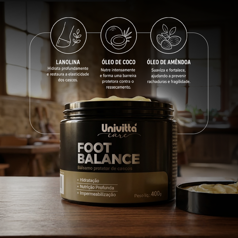 Hidratante e Protetor de Casco para Cavalos Foot Balance Univittá Care 400g