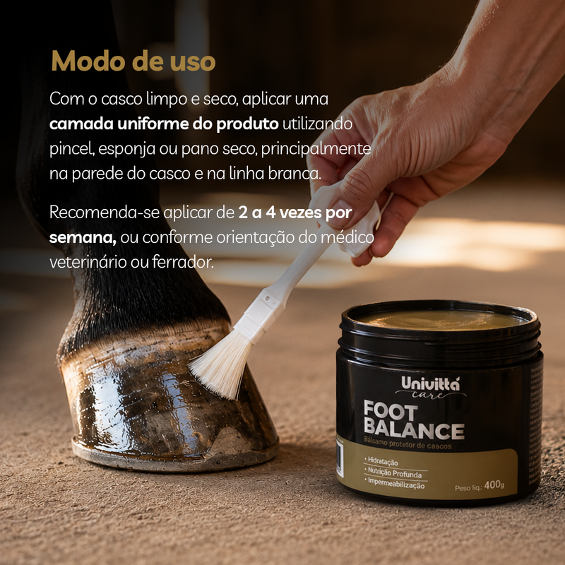 Hidratante e Protetor de Casco para Cavalos Foot Balance Univittá Care 400g