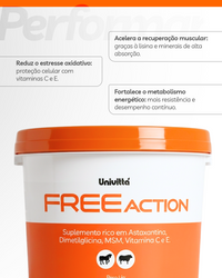Free Action Univittá 1kg – Suplemento Antioxidante e Metabólico para Equinos