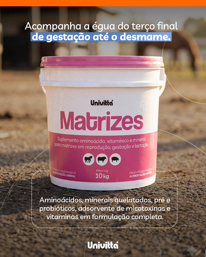 Matrizes Univittá 10kg – Suplemento para Fêmeas em Reprodução, Gestação e Lactação