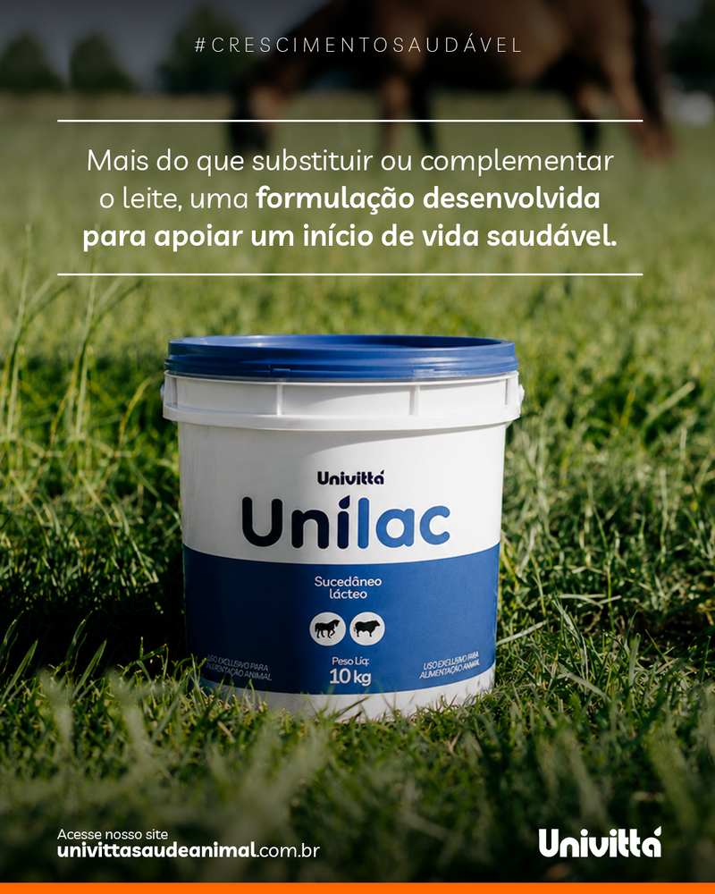 Unilac Univittá 10kg – Suplemento Lácteo para Animais Jovens em Desenvolvimento