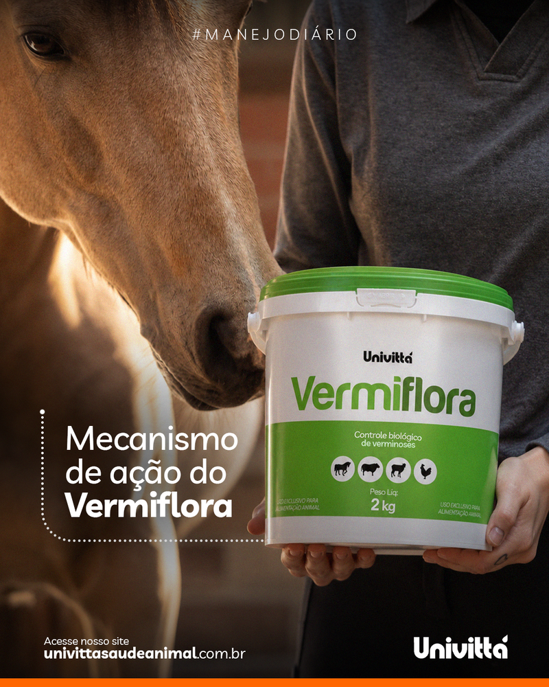 Vermiflora Univittá 2kg – Suplemento para Controle Biológico de Vermes e Redução da Contaminação Ambiental