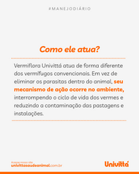 Vermiflora Univittá 2kg – Suplemento para Controle Biológico de Vermes e Redução da Contaminação Ambiental