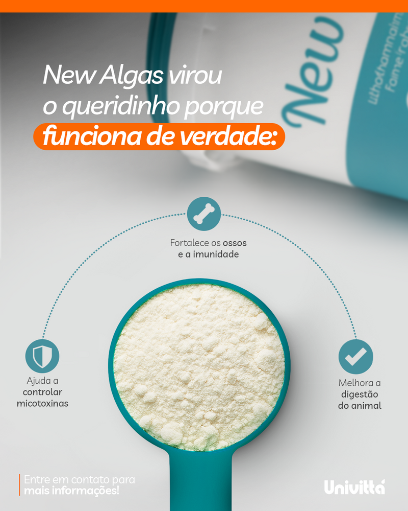 New Algas Univittá 4kg e 20kg – Suplemento Mineral com Lithothamnium calcareum