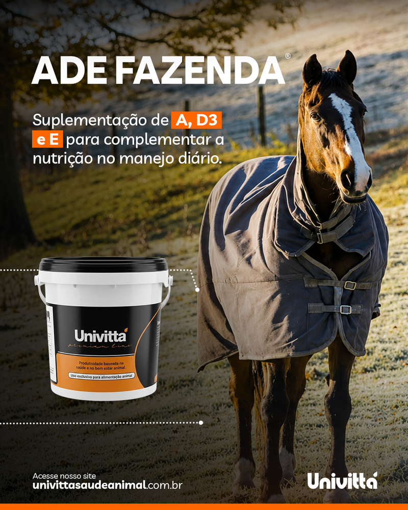 ADE Fazenda Univittá 3kg – Suplemento Vitamínico-Mineral com Vitaminas A, D3 e E