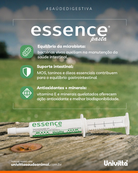 Essence Univittá 40g com 2 unidades – Suplemento Probiótico para Equídeos e Ruminantes