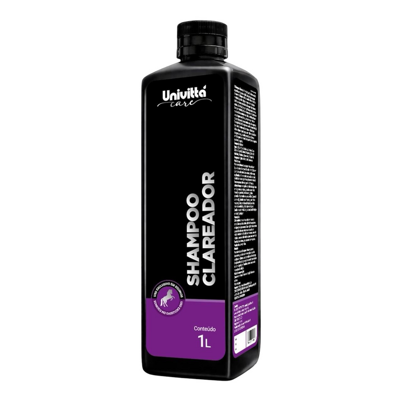 Shampoo Clareador para Cavalos Univittá Care 1L – Brilho e Realce para Pelagens Claras